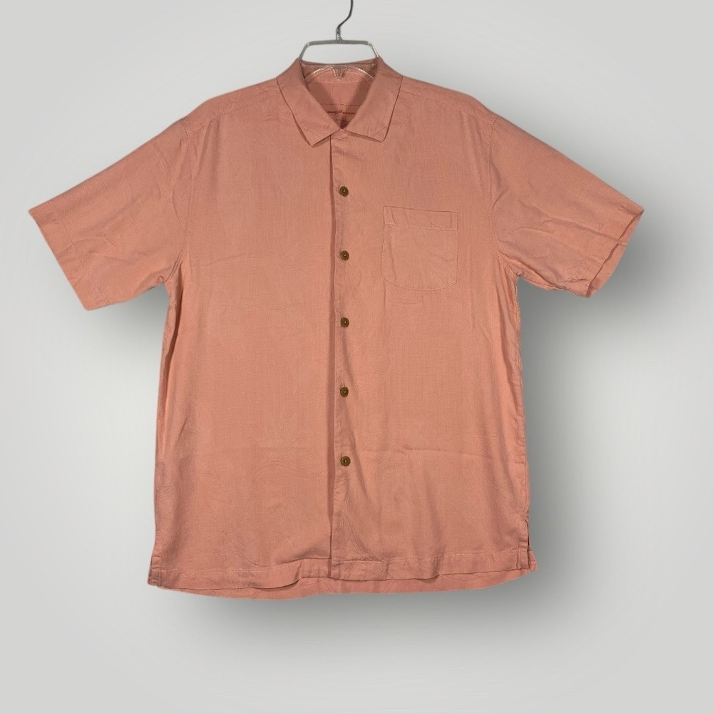 Tommy Bahama 100% Silk Palm Print Shirt Men's Medium‎
